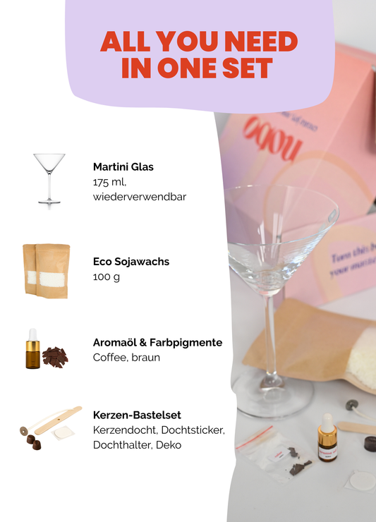 Espresso Martini Candle DIY Kit
